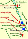 Location map of Local Mount Beauty wineries